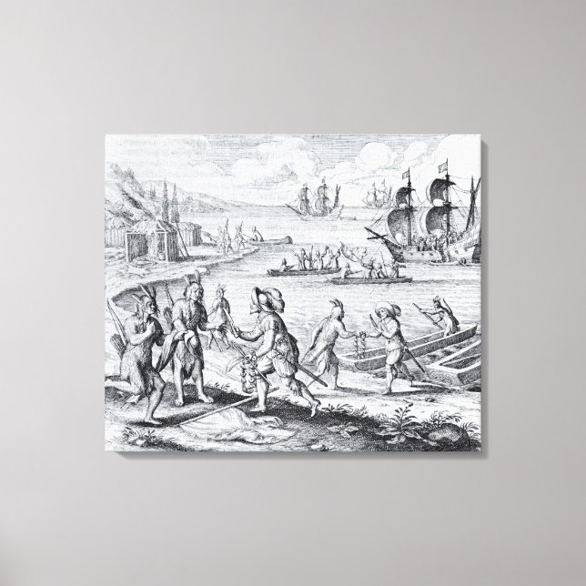 Toile Commerce anglais avec les Indiens de l'Ouest (Recto)