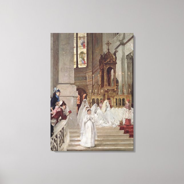 Toile Communion à l'église de la Trinité, 1877 (Recto)