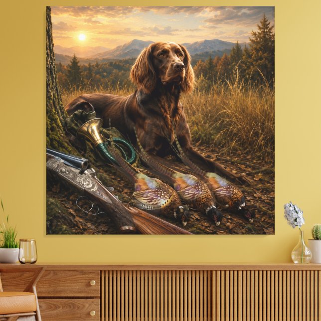 Toile Compagnon de chasse Pointer allemand à poil long (Insitu(Salon))