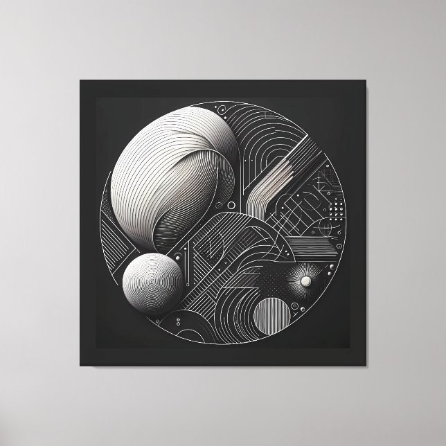 Toile Composition à double sphère (Recto)