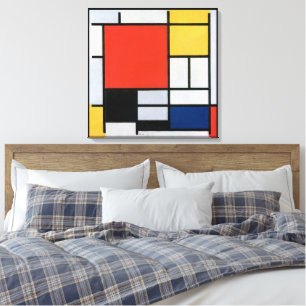 Toile Composition Abstraite Vintage de Piet Mondrian