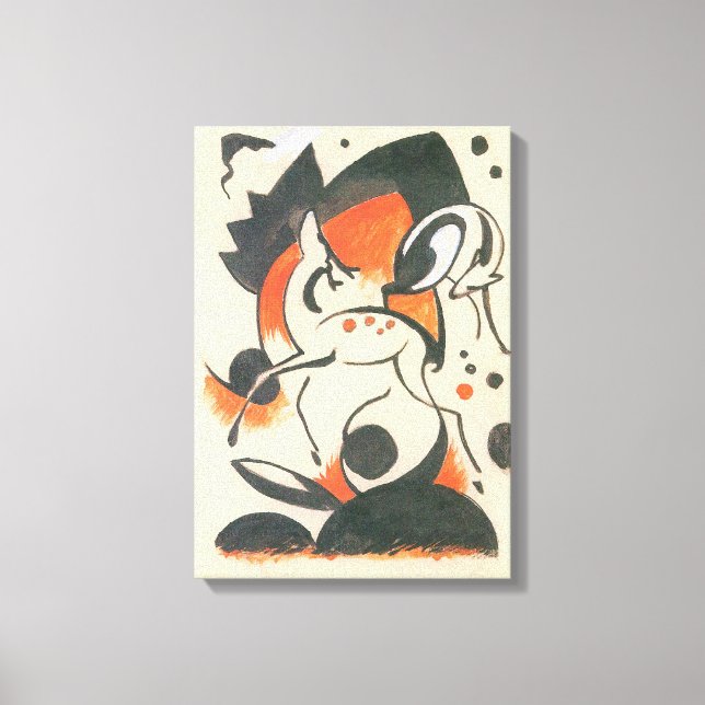 Toile Composition aux deux cerfs de Franz Marc (Recto)