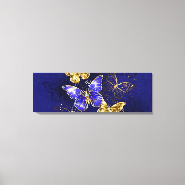 Toile Composition avec papillons Sapphire (Recto)