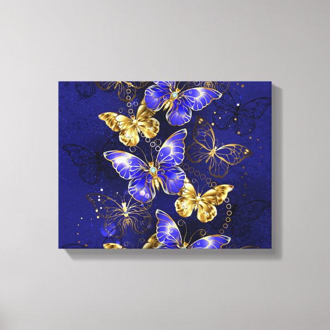 Toile Composition avec papillons Sapphire (Recto)
