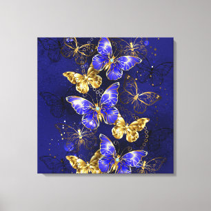 Toile Composition avec papillons Sapphire