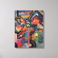 Composition colorée par August Macke, Art ancien