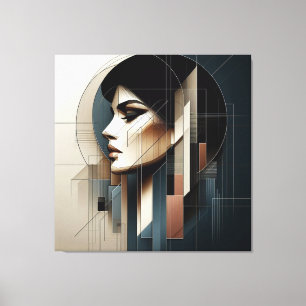 Toile Composition de profil géométrique
