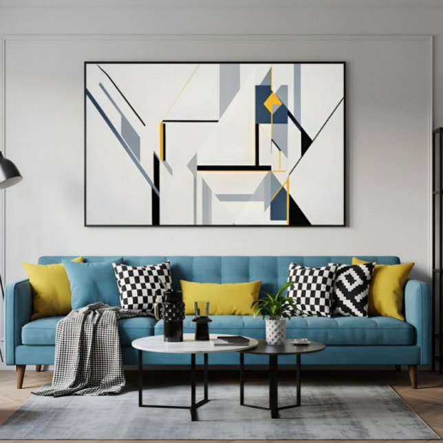 Toile Composition Géométrique Abstraite Moderne (Créateur téléchargé)