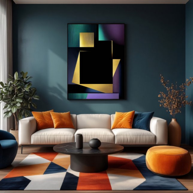 Toile Composition géométrique de luxe moderne (Créateur téléchargé)
