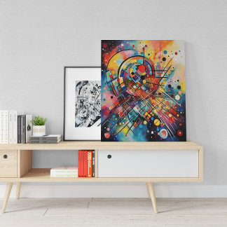 Toile Composition musicale colorée Peinture Abstraite
