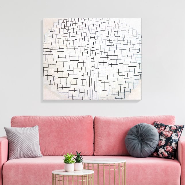 Toile Composition n° 10, Jetée et océan | Mondrian | (Insitu(Salon))