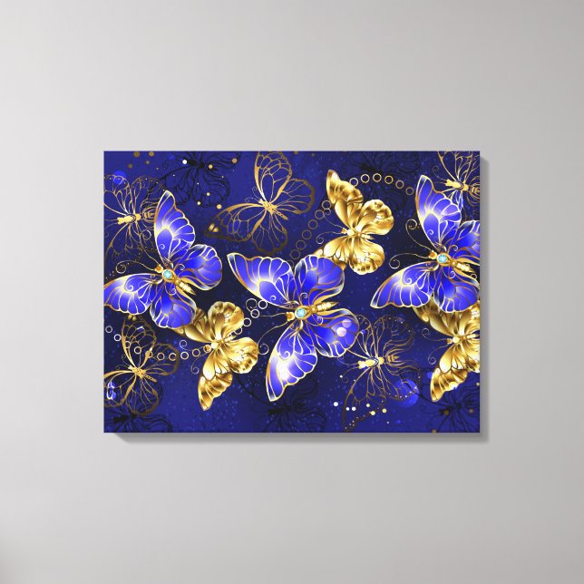 Toile Composition with Sapphire Butterflies (Recto)
