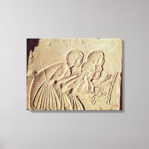 Toile Comprimé dépeignant quatre scribes au travail