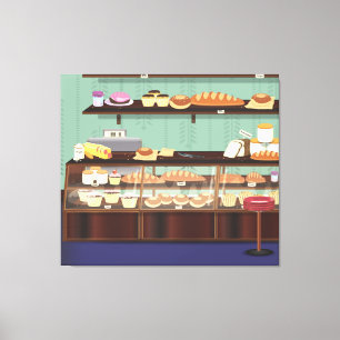 Toile Comptoir de pâtisserie