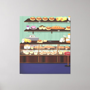 Toile Comptoir de pâtisserie