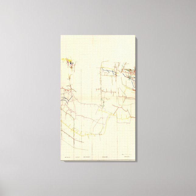 Toile Comstock Mine Maps Numéro V (Recto)