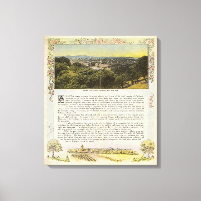 Toile Comté de Verso Alameda, Oakland et Bay (Recto)