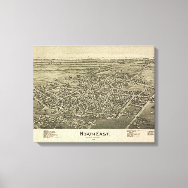 Toile Comté d'Erie du Nord-Est Pennsylvanie (1896) (Recto)