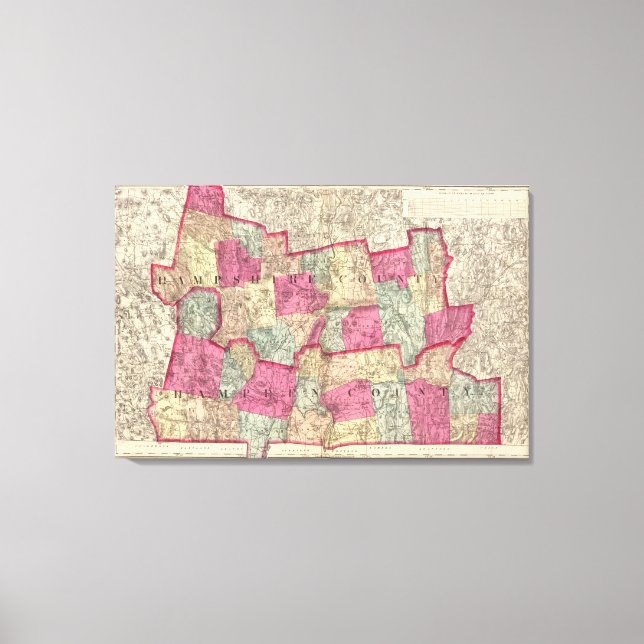 Toile Comtés de Hampshire et Hampden (Recto)
