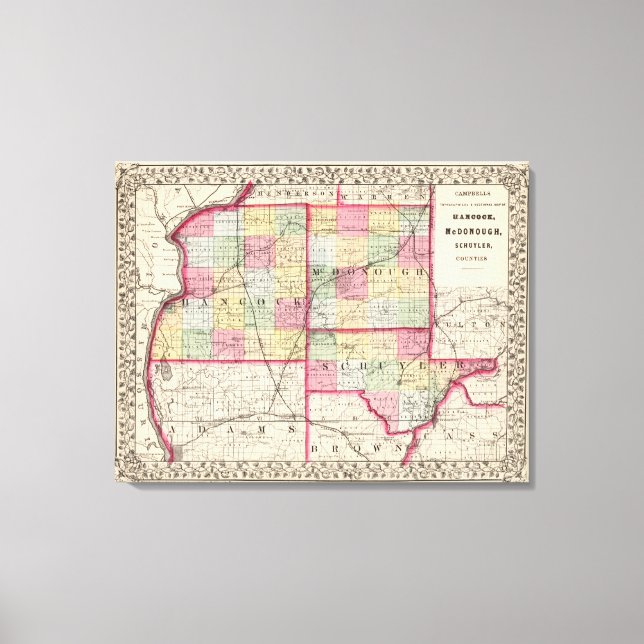 Toile Comtés de Hancock, McDonough, Schuyler (Recto)