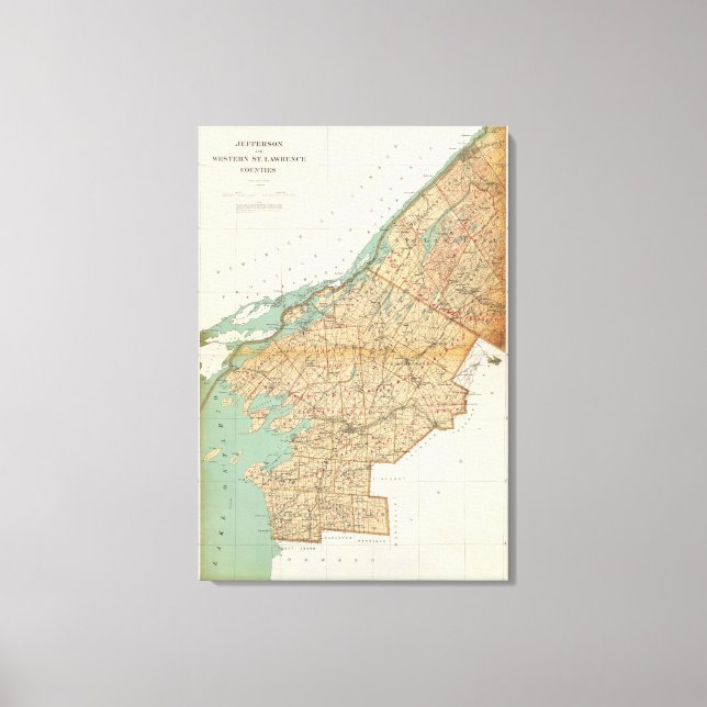 Toile Comtés de Jefferson, Saint-Laurent (Recto)