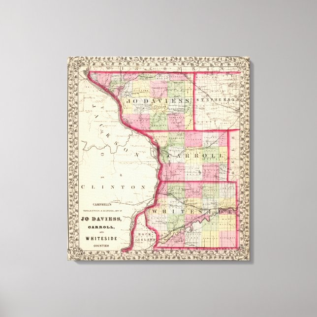 Toile Comtés de Jo Daviess, Carroll, Whiteside (Recto)
