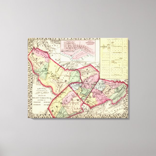 Toile Comtés de Raleigh, Mercer, Summers, Monroe (Recto)