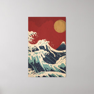 Toile Concept japonais de vague