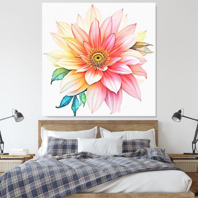 Toile Conception Abstraite de fleurs pétales douces (Insitu(Chambre))