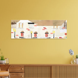 Toile conception abstraite de maison en rangée dans une