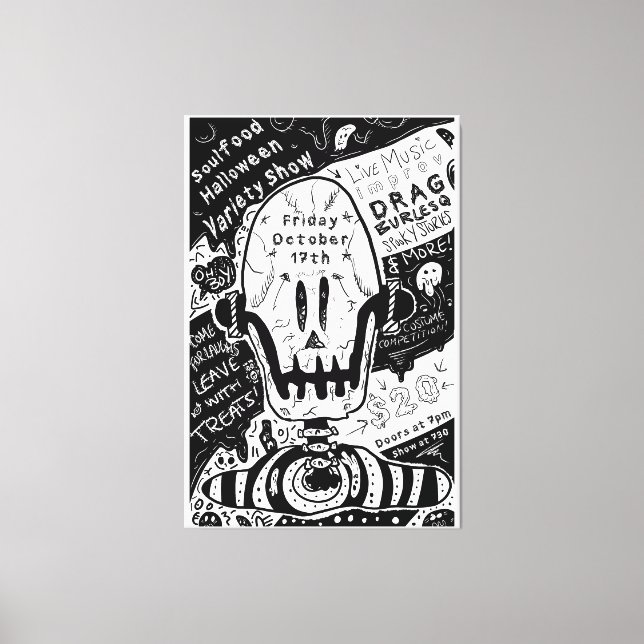 Toile conception d'affiche Halloween (Recto)