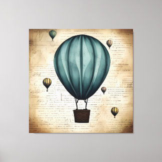 Toile Conception de ballon à air chaud vintage, Croquis