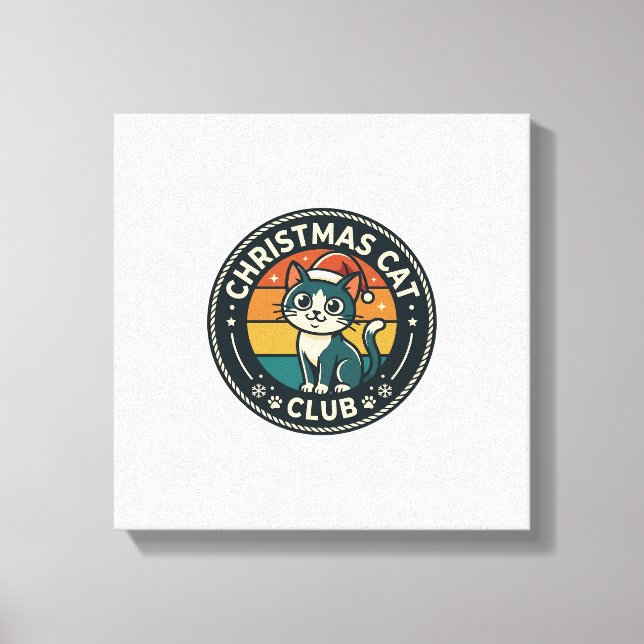 Toile Conception de chat de Noël chaton mignon - Club de (Recto)