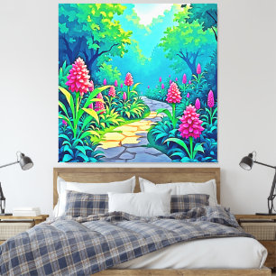 Toile Conception de chemin de jardin magique