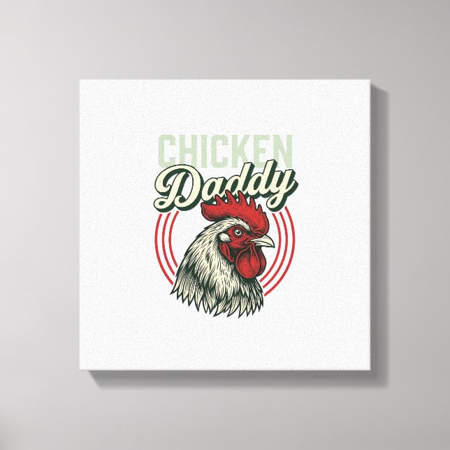 Toile Conception de chemise de coq de papa de poulet vin (Recto)