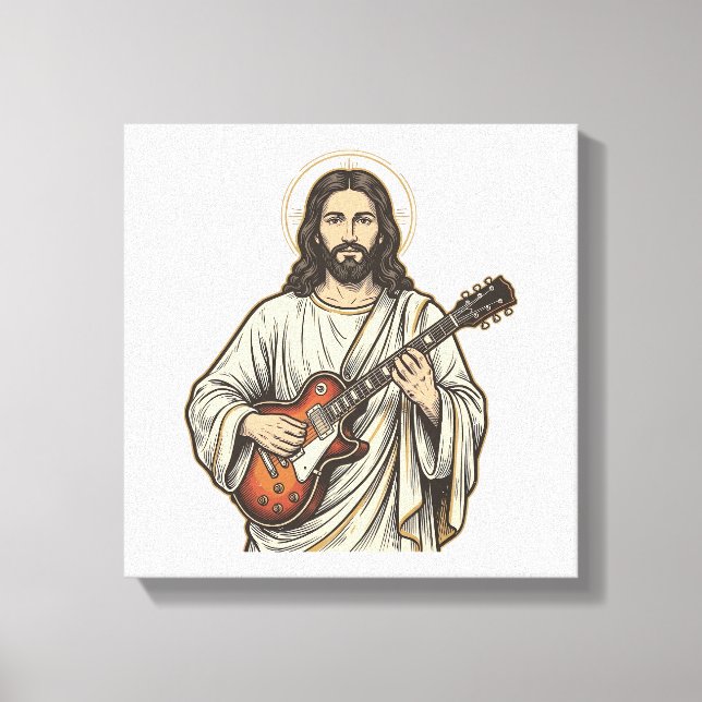 Toile Conception de chemise de gravure de guitariste sac (Recto)
