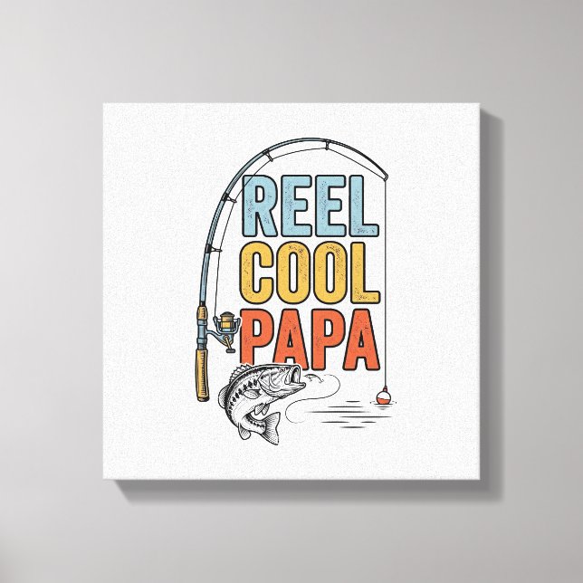 Toile Conception de chemise de pêche Reel Cool Papa_1 (Recto)