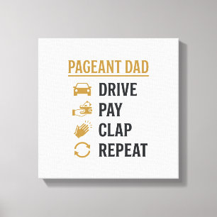 Toile Conception de chemise Pageant Dad Drive Pay Clap R