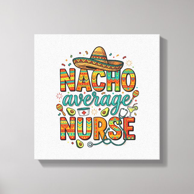 Toile Conception de chemise vectorielle Nacho Average Nu (Recto)