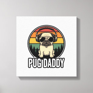 Toile Conception de chemise vectorielle pour chien Pug D