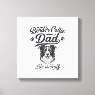 Toile Conception de chemise vintage Border Collie Papa L