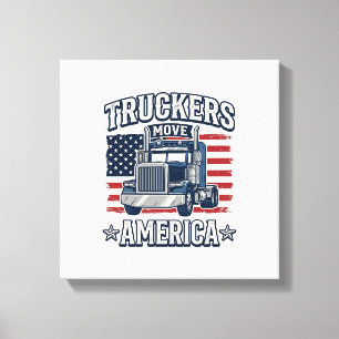 Toile Conception de chemise vintage pour camionneurs Dép