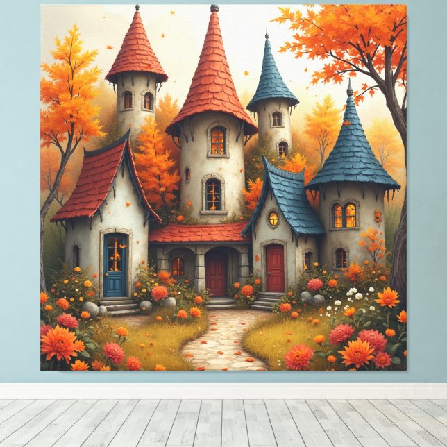 Toile Conception de cottage de fantaisie fantaisiste d'a (Insitu (Plancher de Bois))