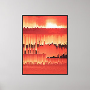 Toile Conception de coucher de soleil avec pépin abstrai