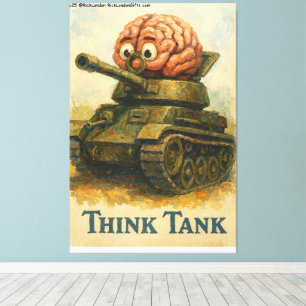Toile Conception de dessin animé de Think Tank fantaisis