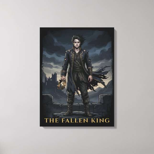 Toile Conception de fantasy gothique sombre du roi déchu (Recto)
