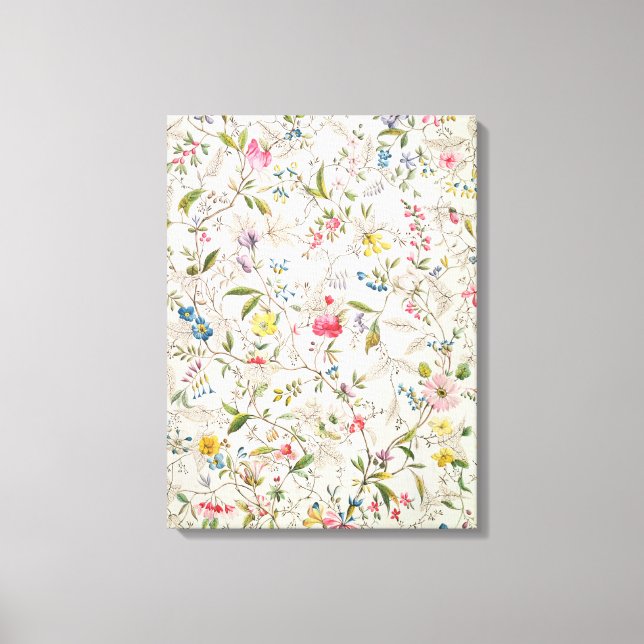 Toile Conception de fleurs sauvages pour la matière de s (Recto)