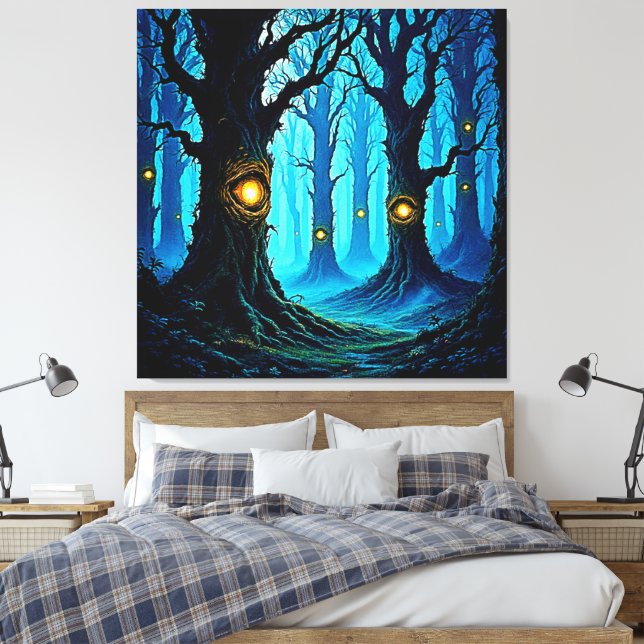 Toile Conception de forêt de l'oeil de fantasy sombre (Insitu(Chambre))