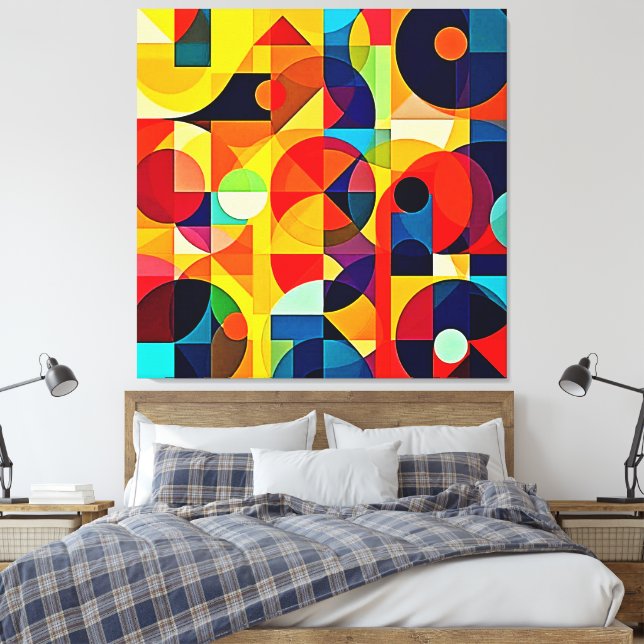 Toile Conception de géométrie de couleur Bauhaus (Insitu(Chambre))