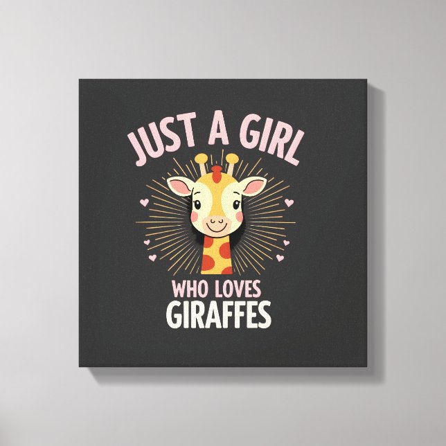 Toile Conception de girafe drôle pour femmes filles safa (Recto)